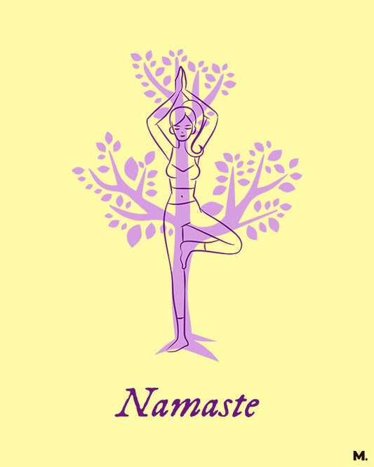 printed t shirts - Namaste yoga - MUSELOT