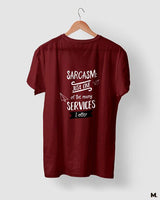 I offer sarcasm printed t shirts