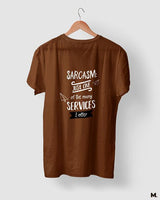 I offer sarcasm printed t shirts