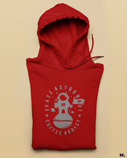 Space astronaut, coffee addict printed hoodies