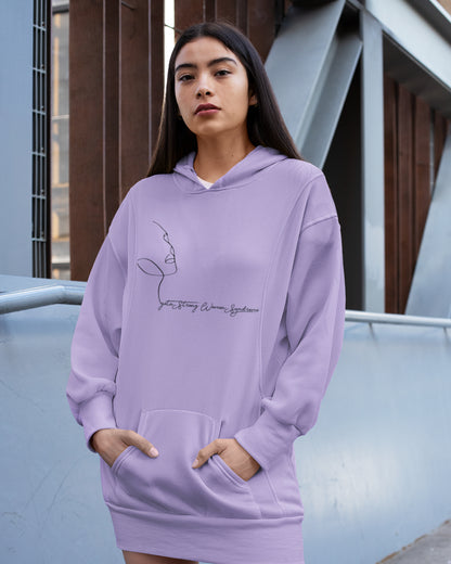 I got a strong women syndrome printed iris lavender hoodies for women - Muselot