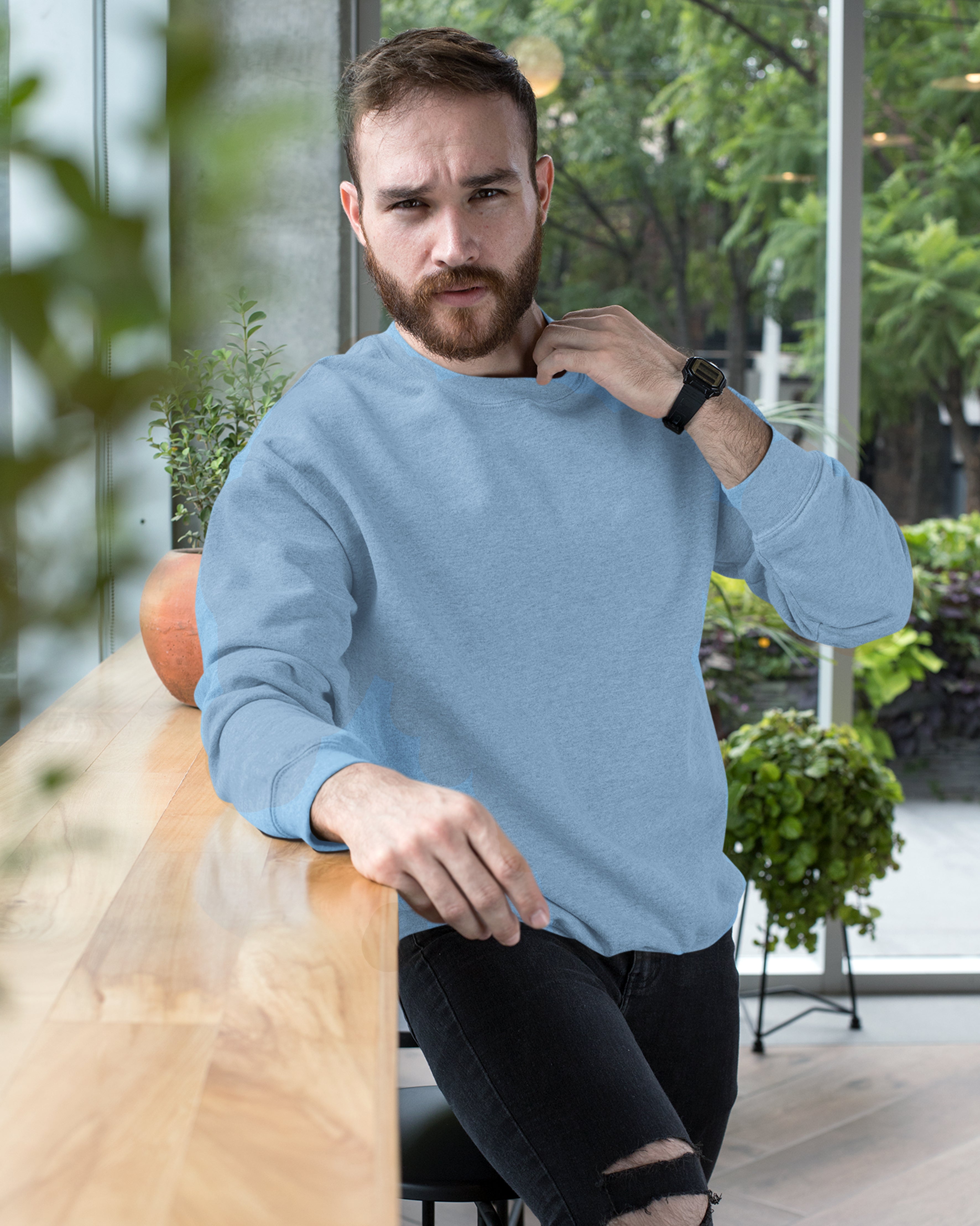 Teal on sale blue sweatshirt