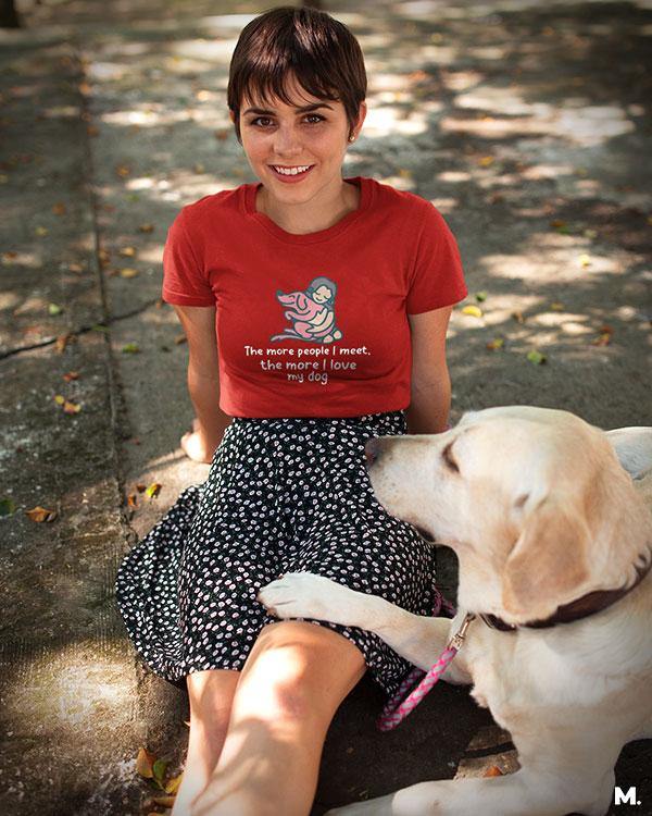 printed t shirts - Dogs before humans  - MUSELOT