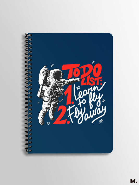 To do list of an astronaut printed A5 spiral notebooks for aspiring astronauts - MUSELOT