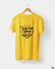Travel far to meet yourself printed t shirts