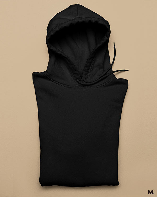 Solid coloured black hoodies for men and women online - Muselot