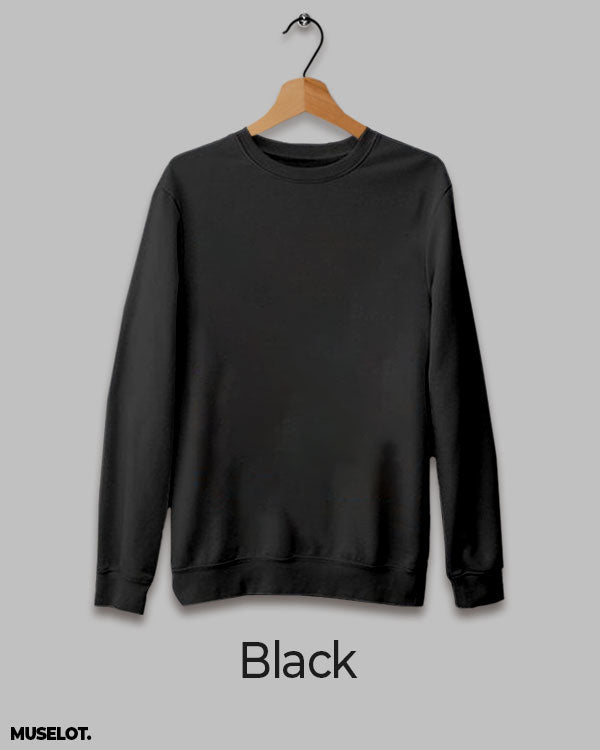 Plain black sweatshirts for men and women - Muselot