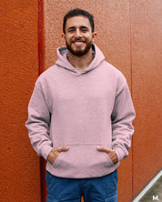 Light pink solid hoodies online for men and women - Muselot