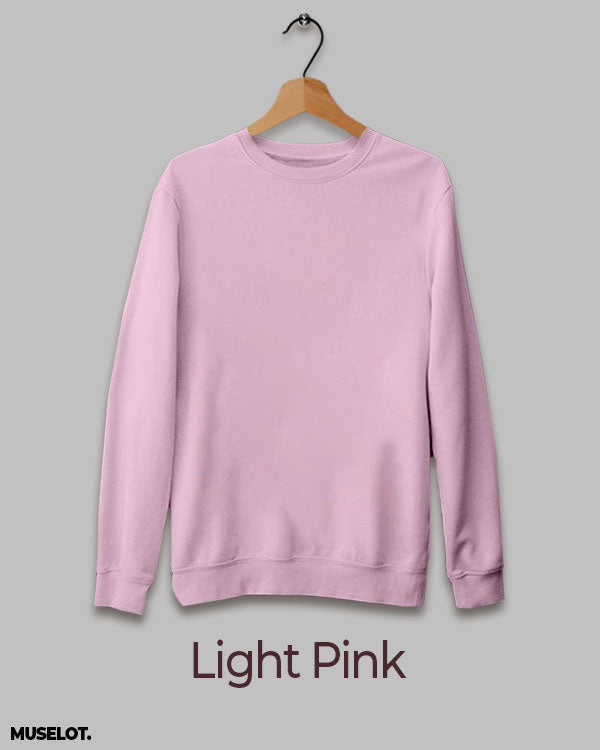 Light pink sweatshirts for men and women plain solid - Muselot