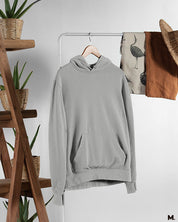 Plain melange grey hoodies for men and women online - Muselot