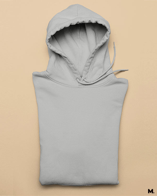 Plain melange grey hoodies for men and women online - Muselot