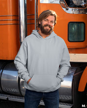Plain melange grey hoodies for men and women online - Muselot