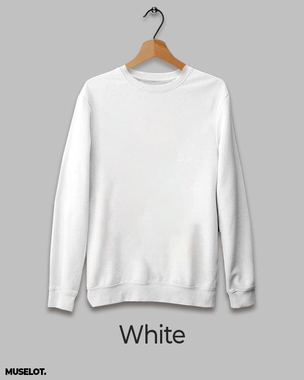Grab the best white solid colour sweatshirt