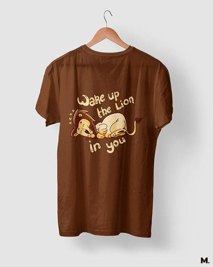 printed t shirts - Wake up the lion in you  - MUSELOT