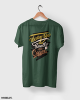 Wake up & smell the coffee printed t shirt
