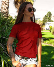Women's plain red t shirt