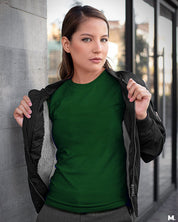 Women's plain olive green t shirt