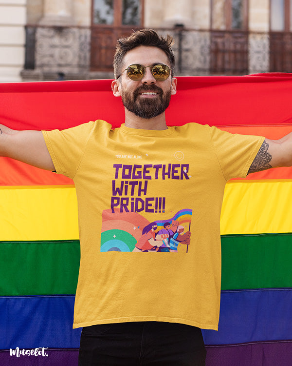 Together with pride printed t shirts for LGBTQ pride. 
