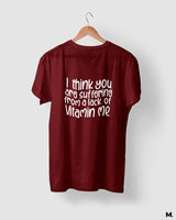 Lack of vitamin me printed t shirts