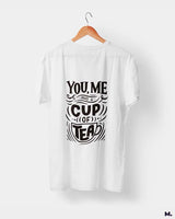 You, me and a cup of tea printed t shirts