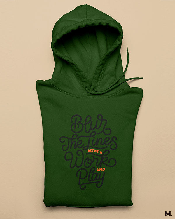 Olive green printed hoodies for passionate people - Blur the lines between work and play - Muselot