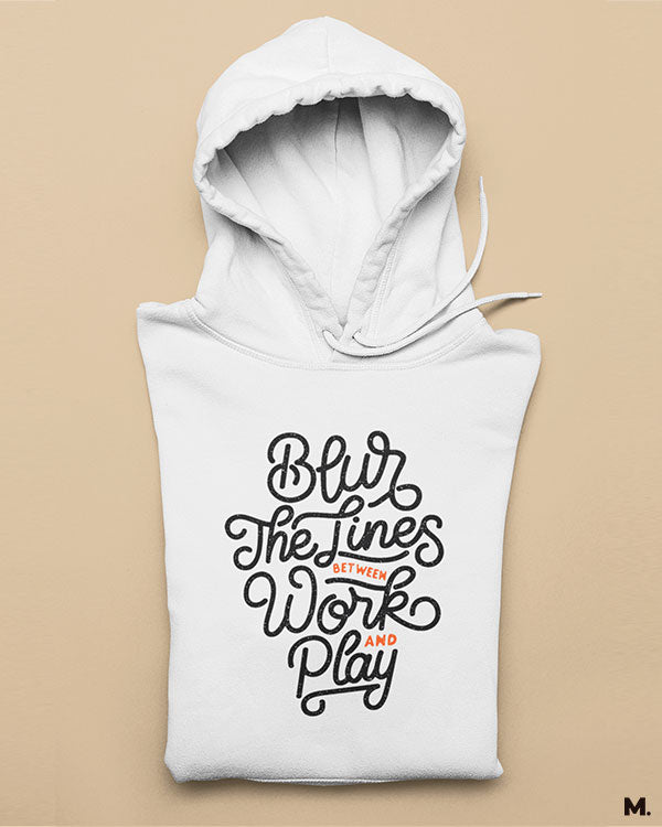 White printed hoodies for passionate people - Blur the lines between work and play - Muselot