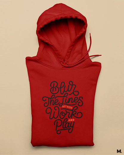 Red printed hoodies for passionate people - Blur the lines between work and play - Muselot
