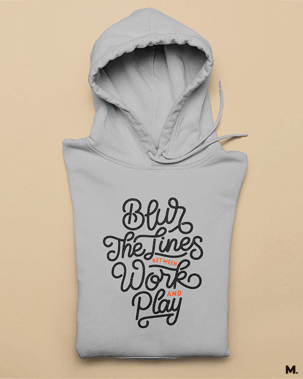 Melange grey printed hoodies for passionate people - Blur the lines between work and play - Muselot