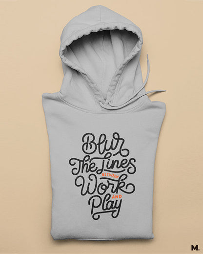 Melange grey printed hoodies for passionate people - Blur the lines between work and play - Muselot