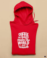 Coffee and dogs printed hoodies