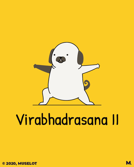 Virabhadrasana printed t shirts