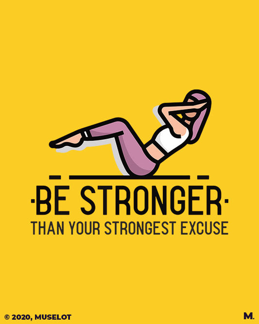 Stronger than strongest excuse printed t shirts