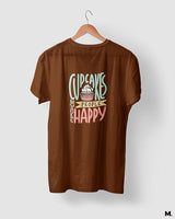 Cupcakes make people happy printed t shirts