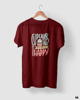 Cupcakes make people happy printed t shirts