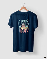 Cupcakes make people happy printed t shirts