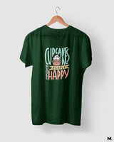 Cupcakes make people happy printed t shirts