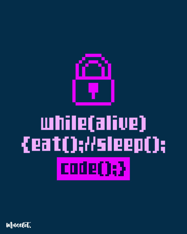 sleep code printed t shirts