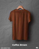 Coffee brown mens plain t shirt