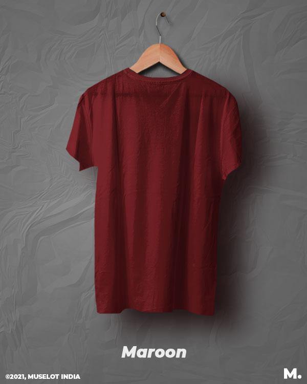 plain t shirts - Plain maroon t shirt for men  - MUSELOT