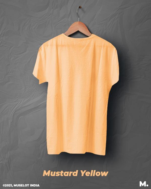 plain t shirts - Mustard plain mens t shirt  - MUSELOT
