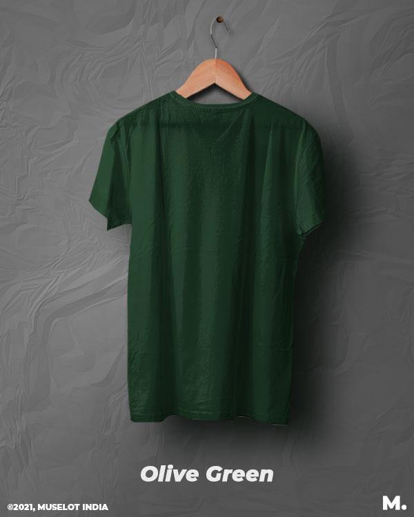 plain t shirts - Olive green mens t shirt  - MUSELOT