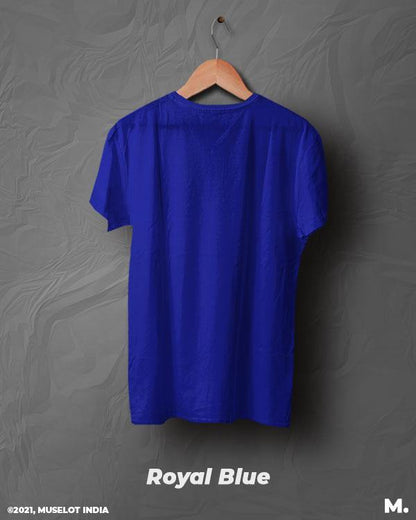 plain t shirts - Royal blue t shirt for mens  - MUSELOT