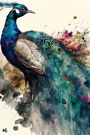 Peacock watercolour