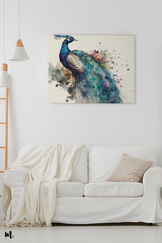 Peacock watercolour
