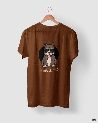 printed t shirts - Pitbull dad  - MUSELOT