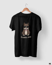 printed t shirts - Pitbull dad  - MUSELOT