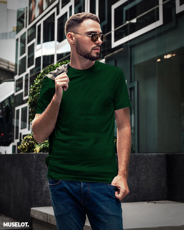 plain-t-shirts---Olive-green-mens-t-shirt---MUSELOT.jpg