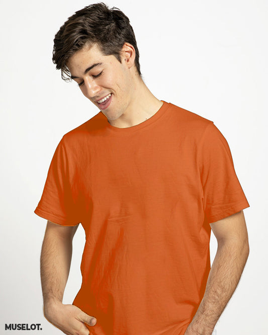Plain mens orange t shirt