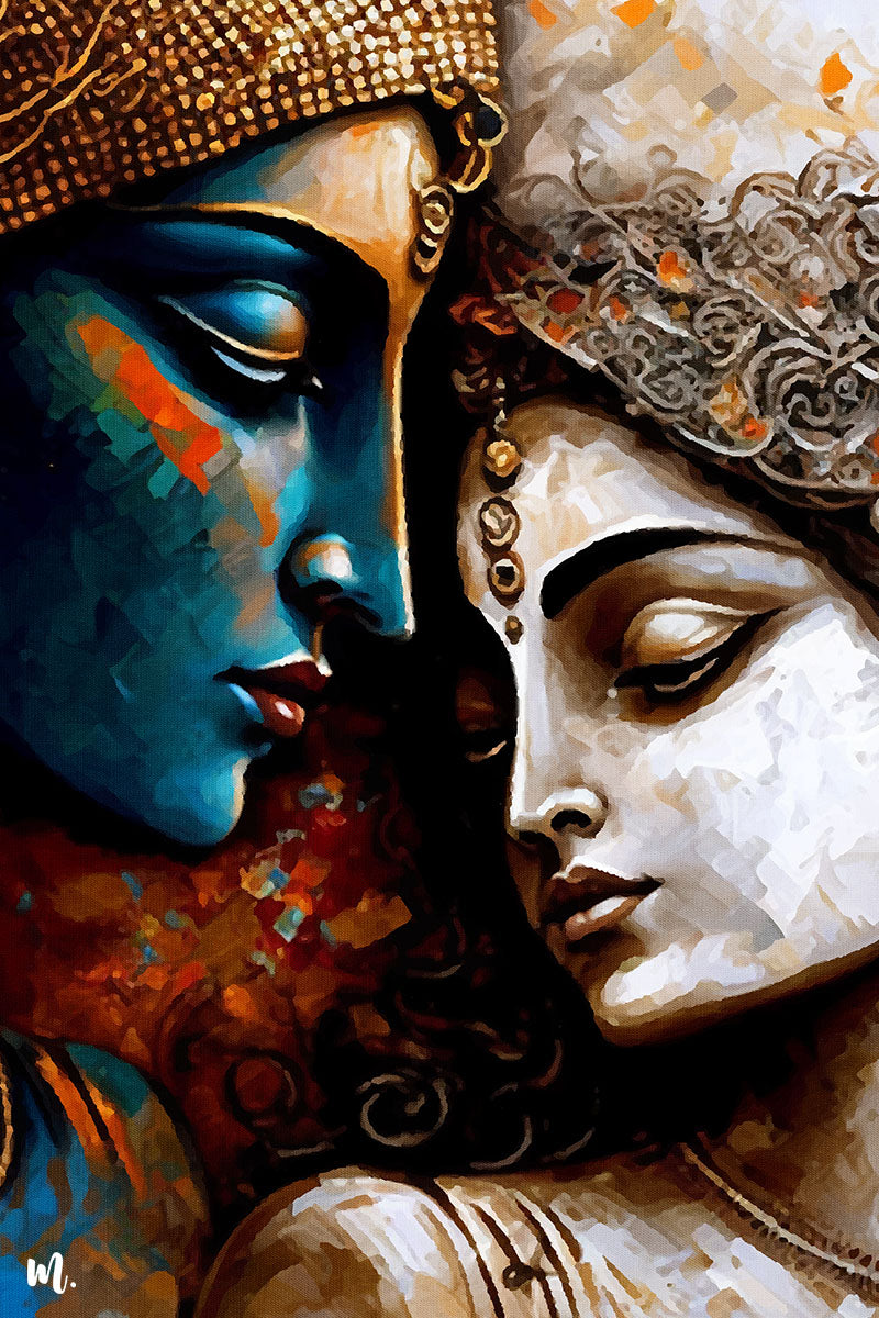 Radha Krishna Abstract Art