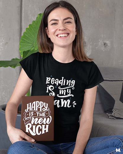 Reading is my Jam printed t shirts